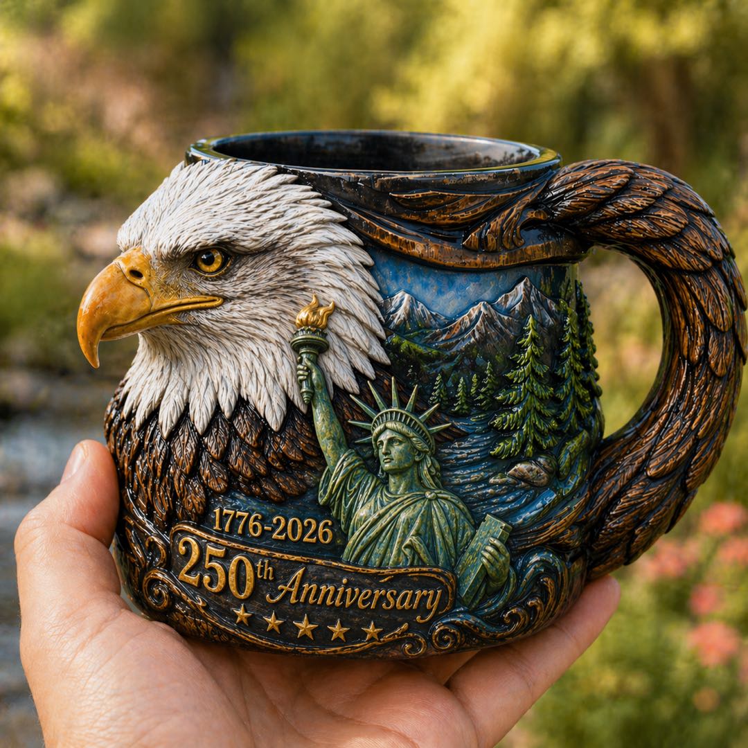 USA 250th Anniversary Eagle Mug – 1776–2026 Patriotic Collectible Cup
