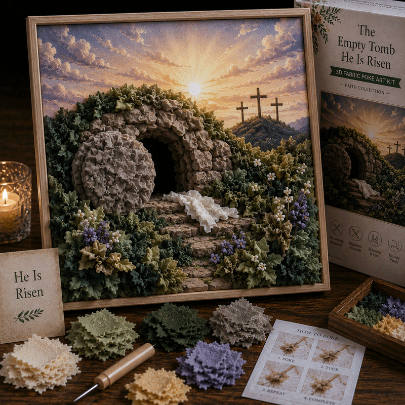 ✝️ 3D Christian Fabric Poke Art Kit
