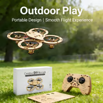🔥Top Gift 2026 🎁 DIY Wooden Drone Assembly Kit, 2.4GHz RC Quadcopter with 360° Flip, Emergency Stop & Beginner Friendly Controls, STEM Building Toy for Teens & Adults