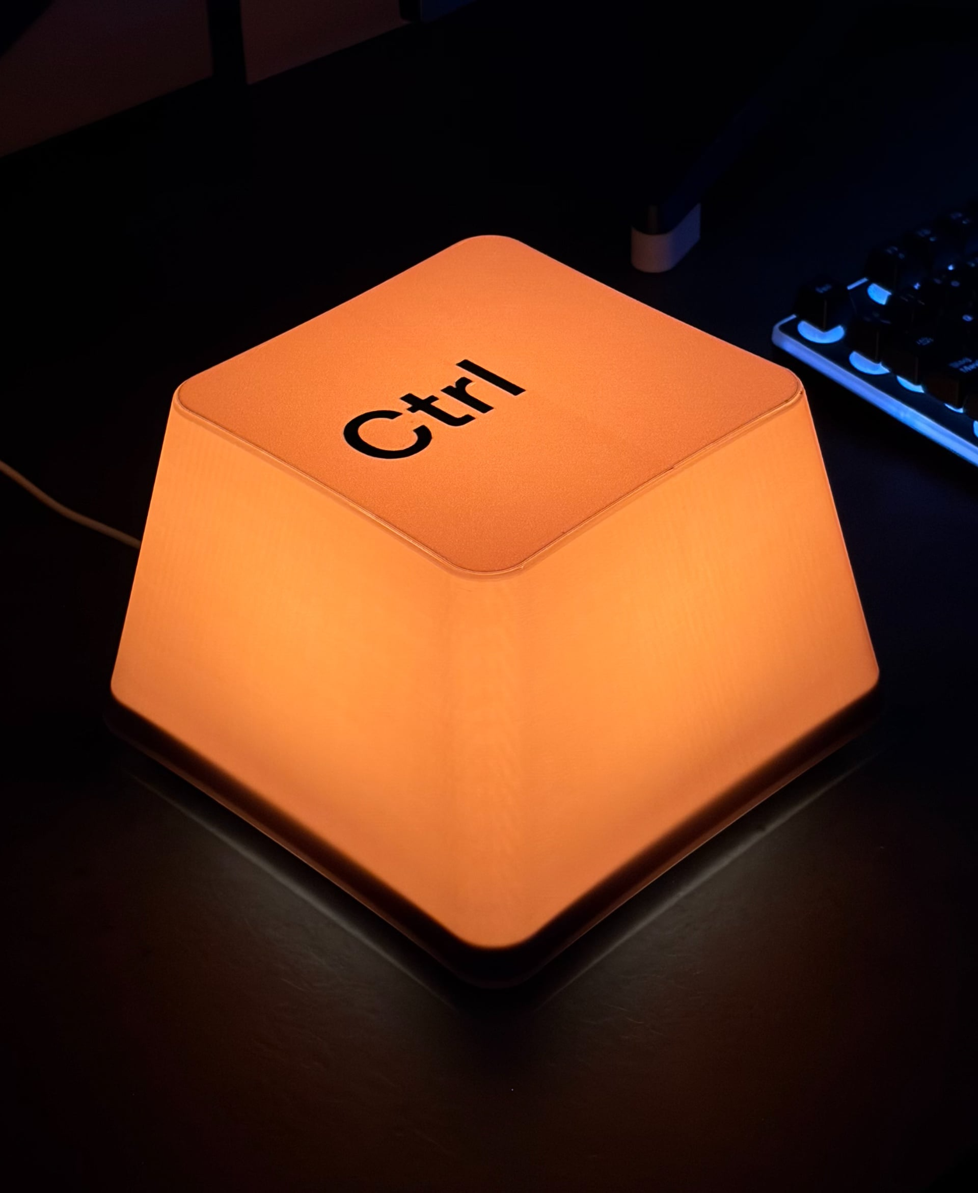 Keyboard Key Night Light – Ctrl & Esc Desk Lamp for Gaming Room Decor