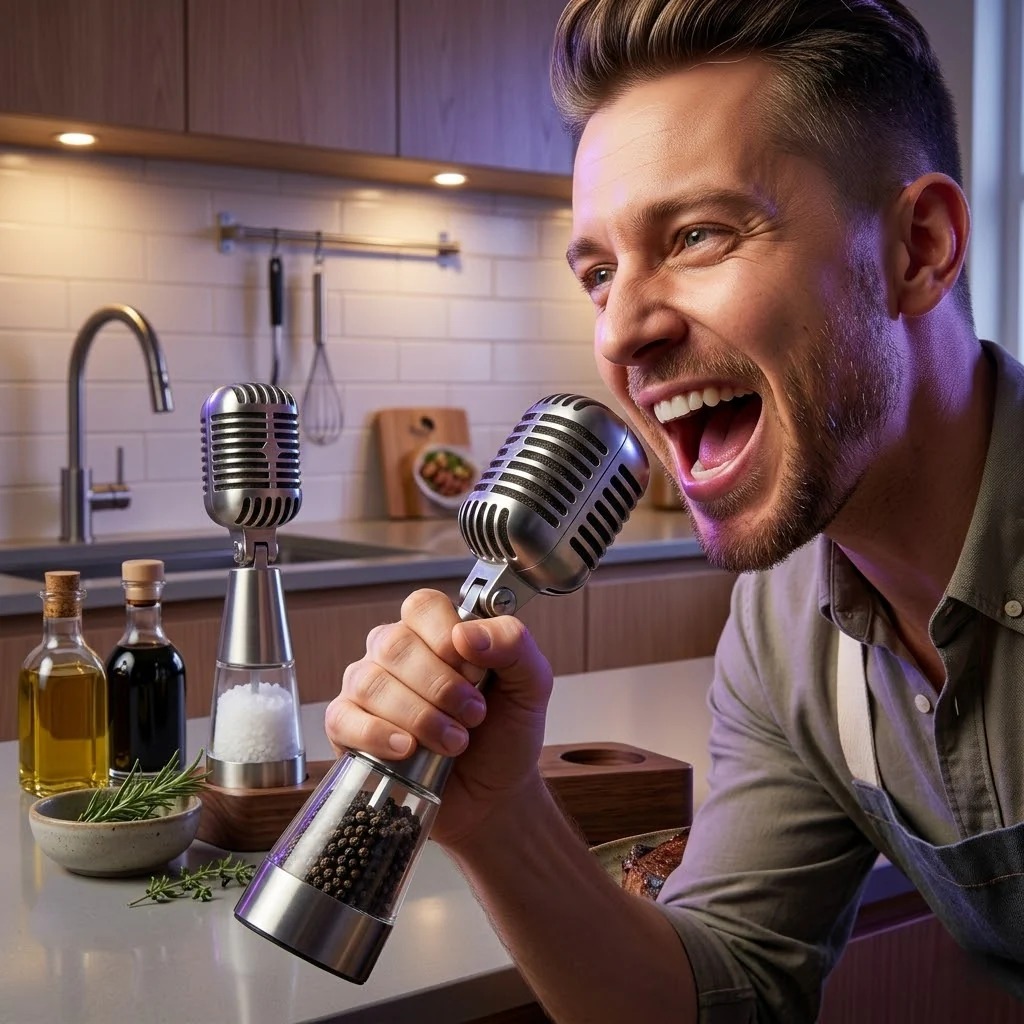 Multi-Functional Microphone Seasoning & Grinder Set