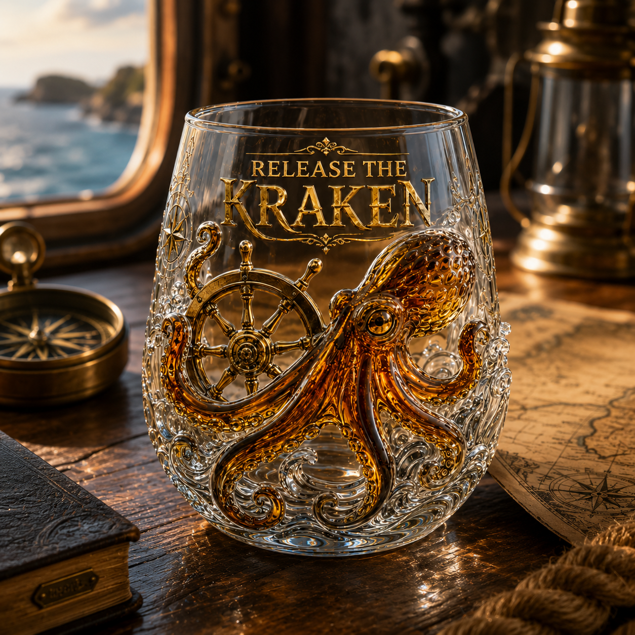 Release The Kraken Pirate Glass Collection — 3-Piece Legendary Ocean Treasure Set