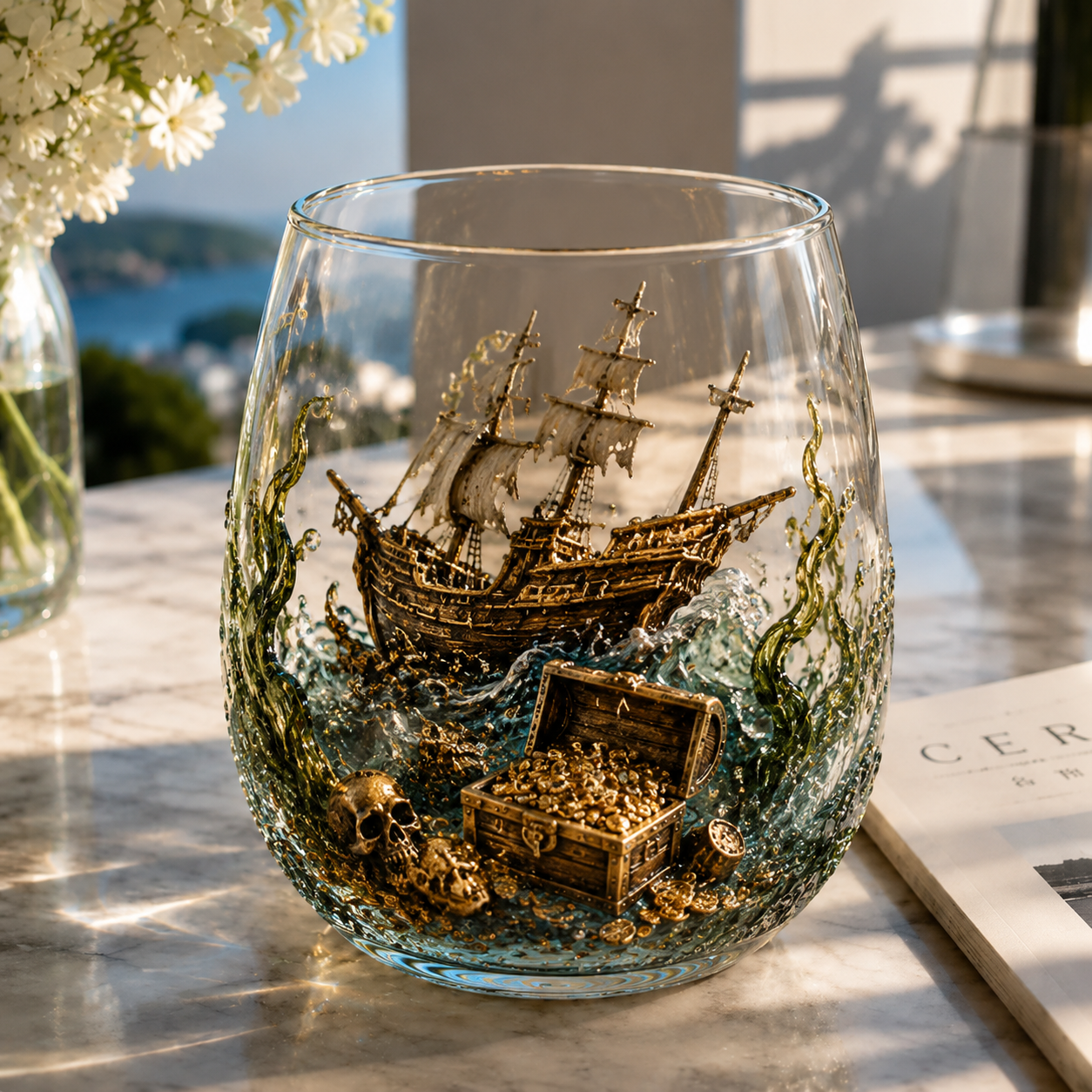 Release The Kraken Pirate Glass Collection — 3-Piece Legendary Ocean Treasure Set