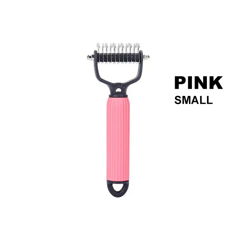 Double sided pet grooming brush