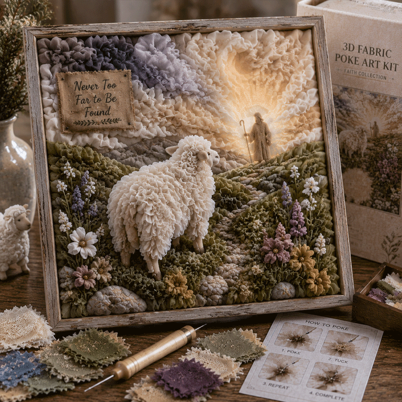 ✝️ 3D Christian Fabric Poke Art Kit