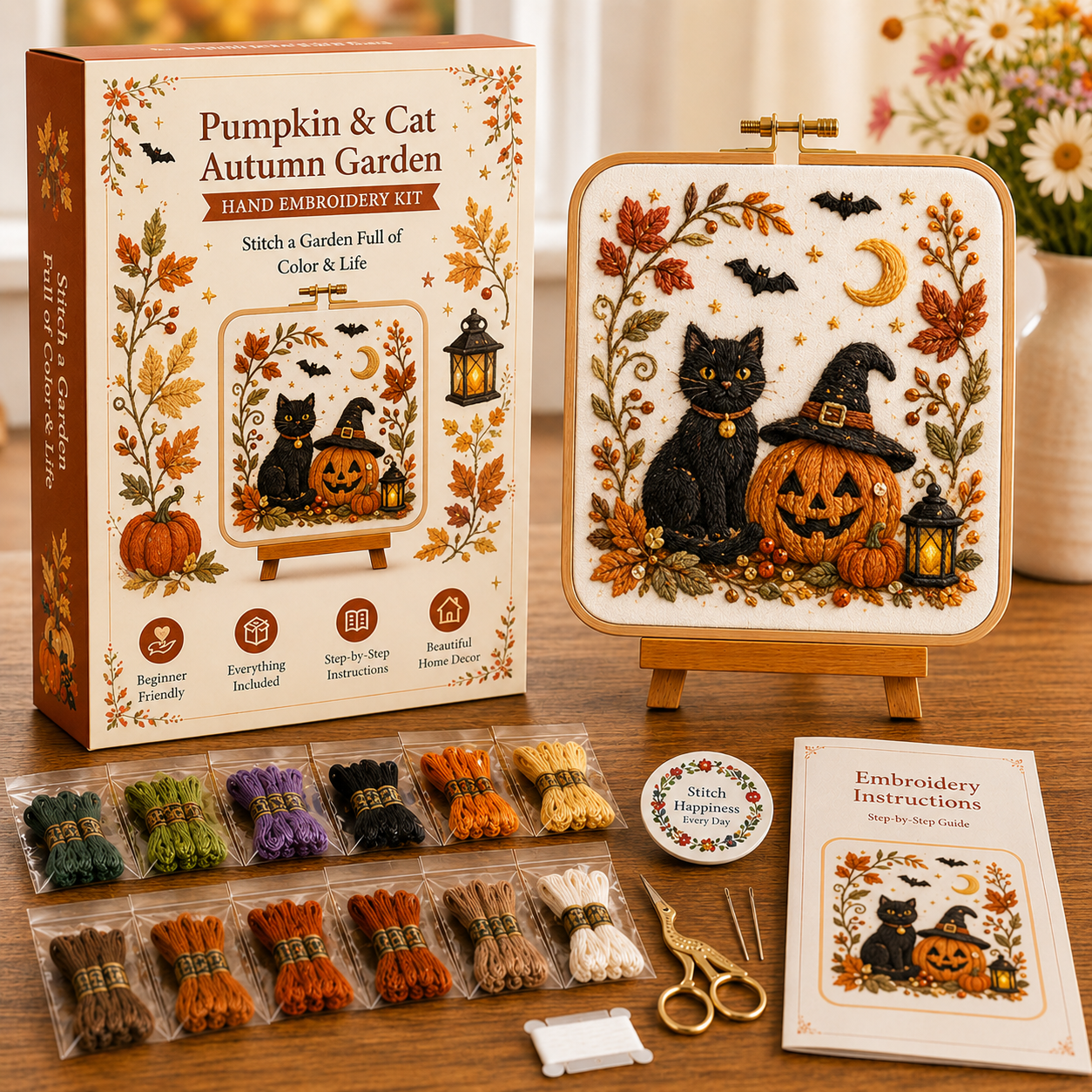 4 Seasons Botanical Embroidery Collection – DIY Hand Embroidery Kit Series