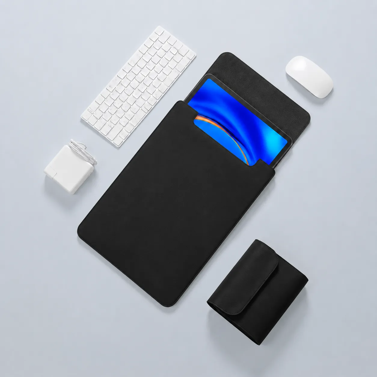 Tablet Carrying Case + Mouse Storage Pouch