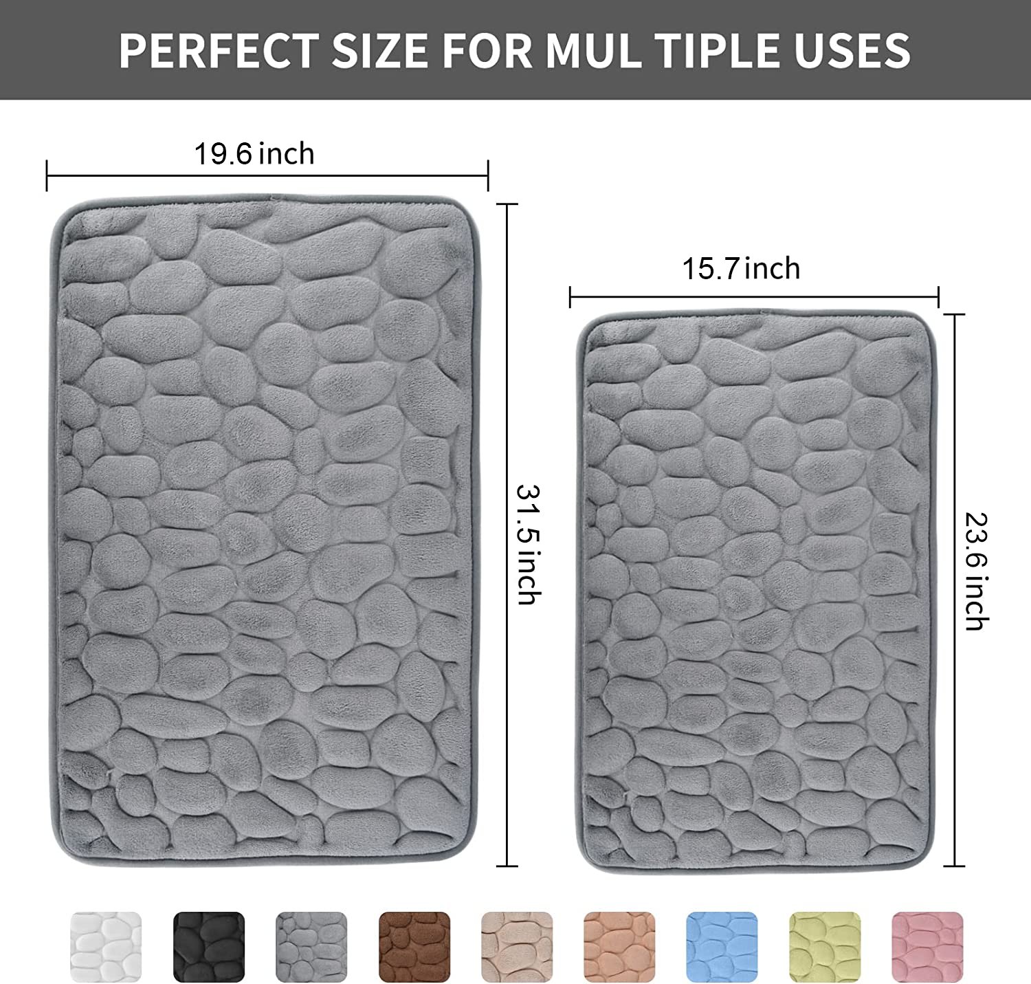 💥Cobblestone Embossed Bathroom Bath Mat💥