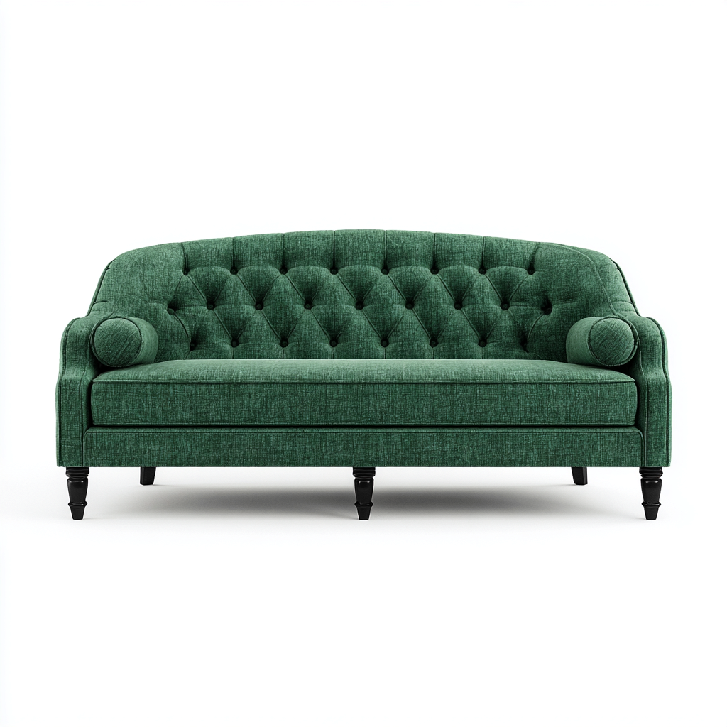 Zweisitzer Sofa Stoffpolsterung 180x88x87 cm - Grün - Klassisches Design - Geeignet für Wohnzimmer-Denmyden