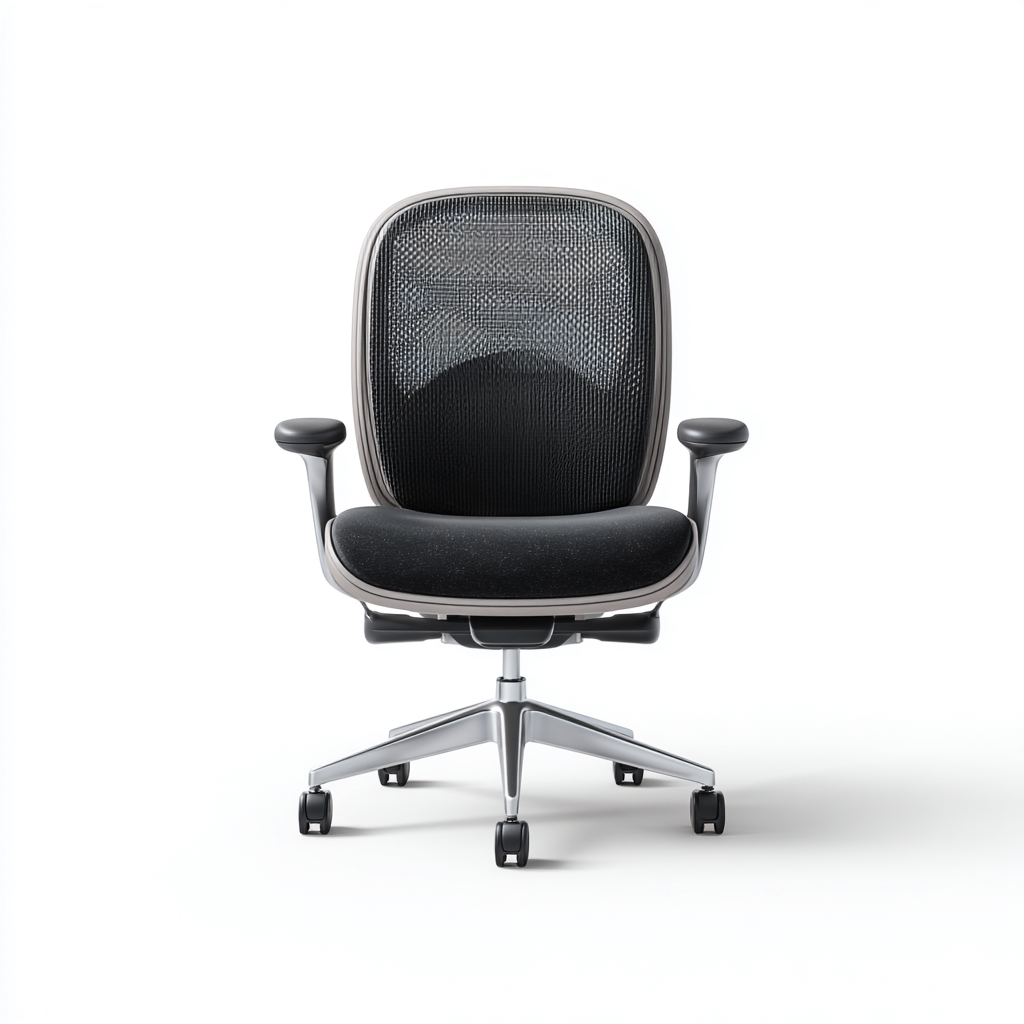 Bürostuhl Mesh - Stoff 67x62x95 cm - schwarz - ergonomisches Design - für Büro geeignet-Denmyden