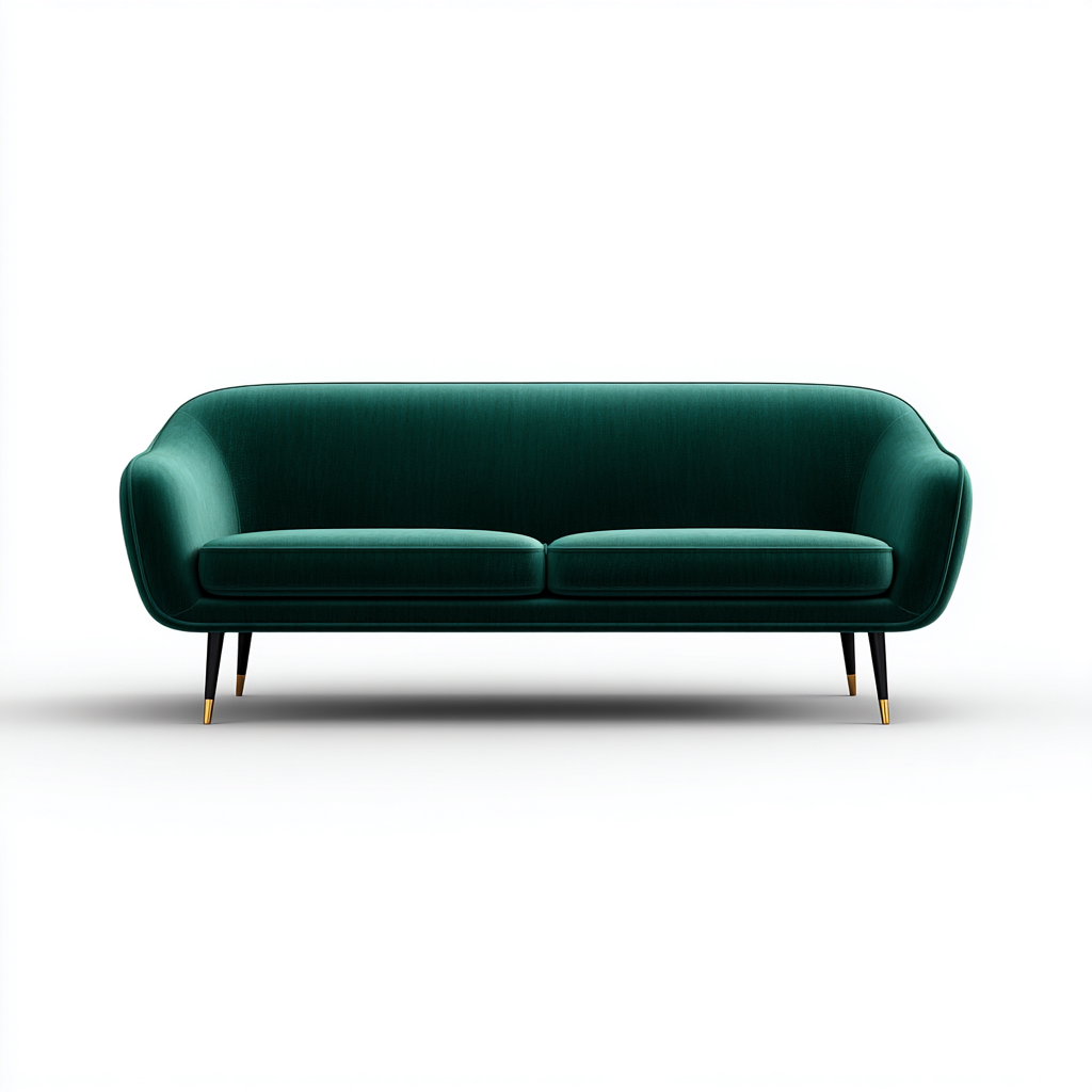 Zweisitzer Sofa Samtpolsterung 182x90x85 cm - Grün - Modernes Design - Geeignet für Wohnzimmer-Denmyden
