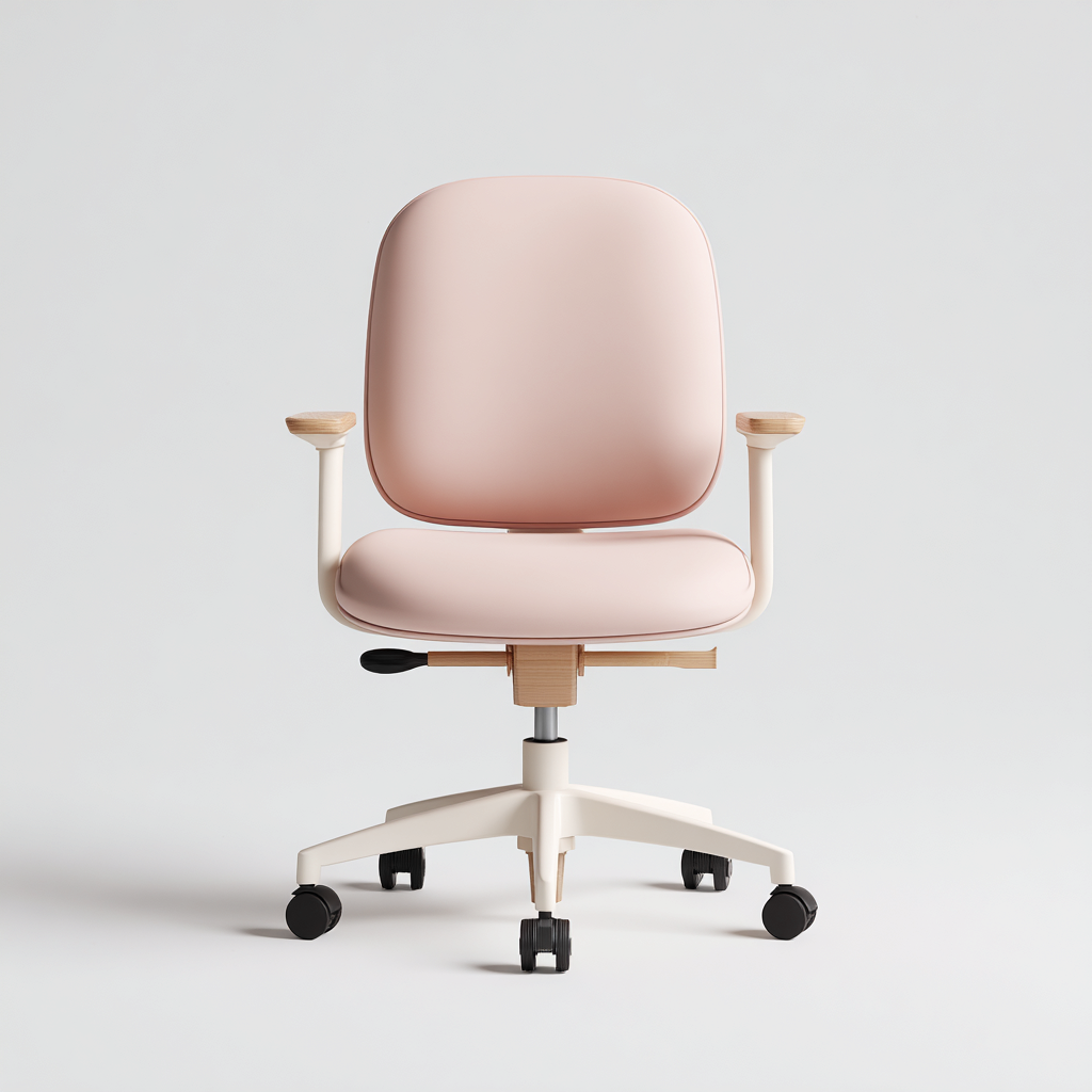 Bürostuhl Kunstleder - Kunststoff 64x60x88 cm - rosa - modernes Design - für Büro geeignet-Denmyden