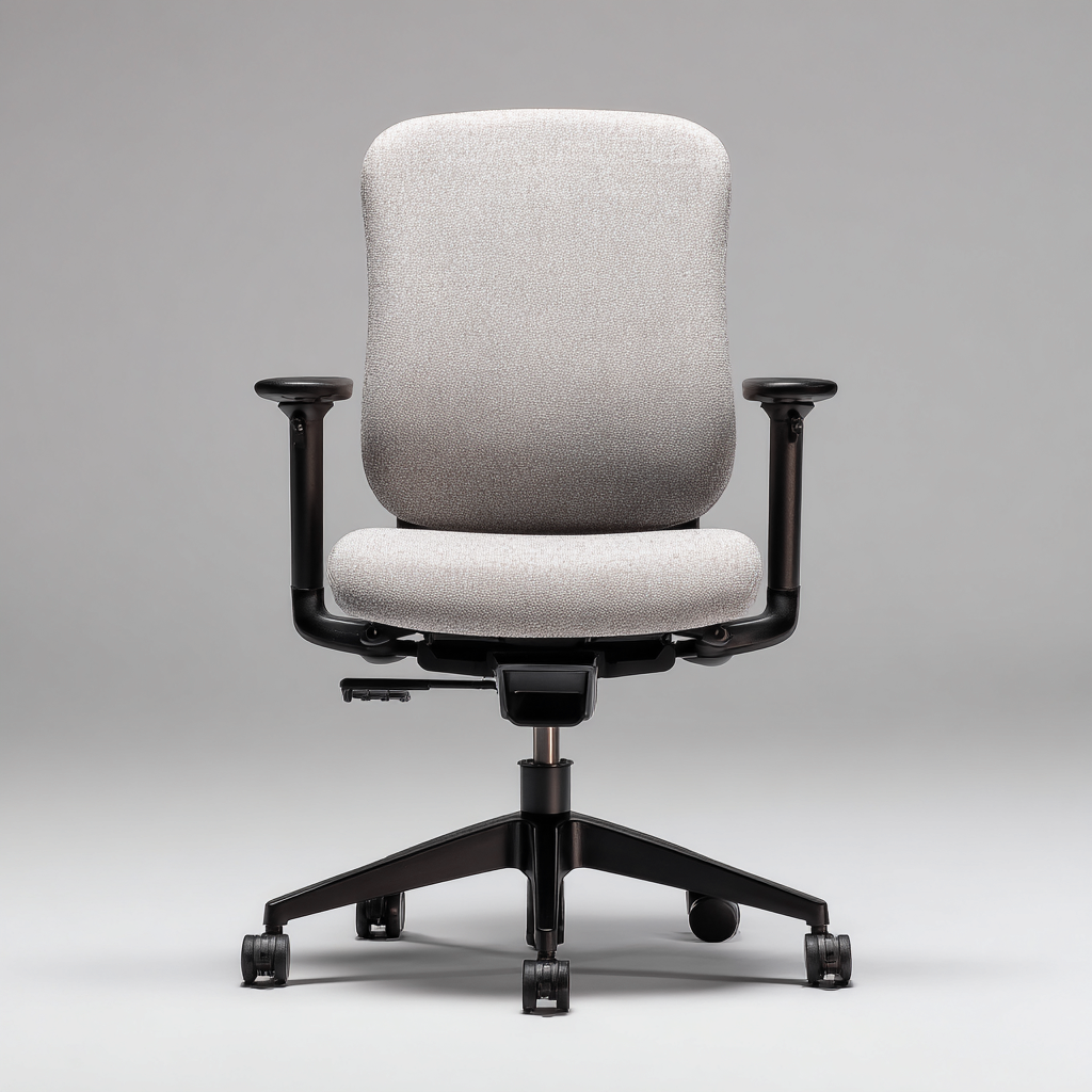 Bürostuhl Stoff - Kunststoff 70x66x98 cm - hellgrau - ergonomisches Design - für Büro geeignet-Denmyden