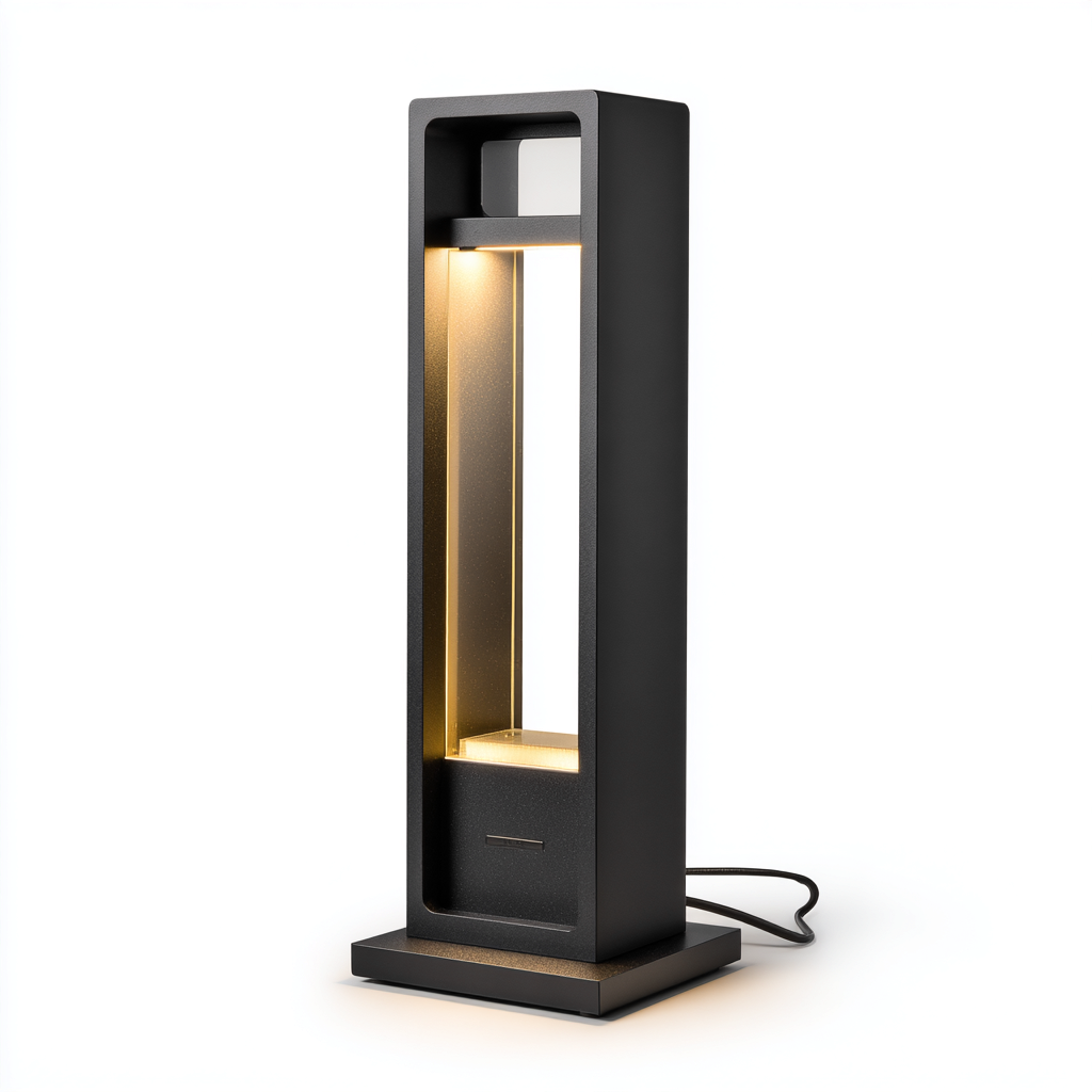 Stehlampe Metall 120x18 cm - Schwarz - Geeignet für Wohnzimmer - Modernes Design-Denmyden