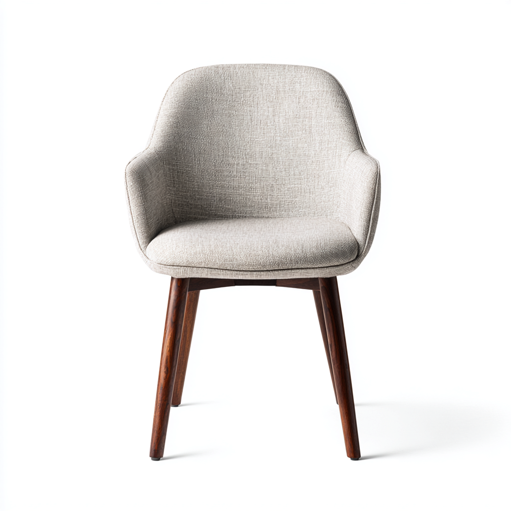 Chaise de salle à manger-tissu-bois-56x55x84 cm-gris-bois-style moderne-Bamboogopad