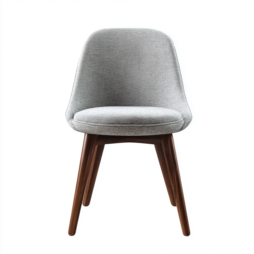 Chaise de salle à manger-tissu-bois-55x52x83 cm-gris-bois-style moderne-Bamboogopad