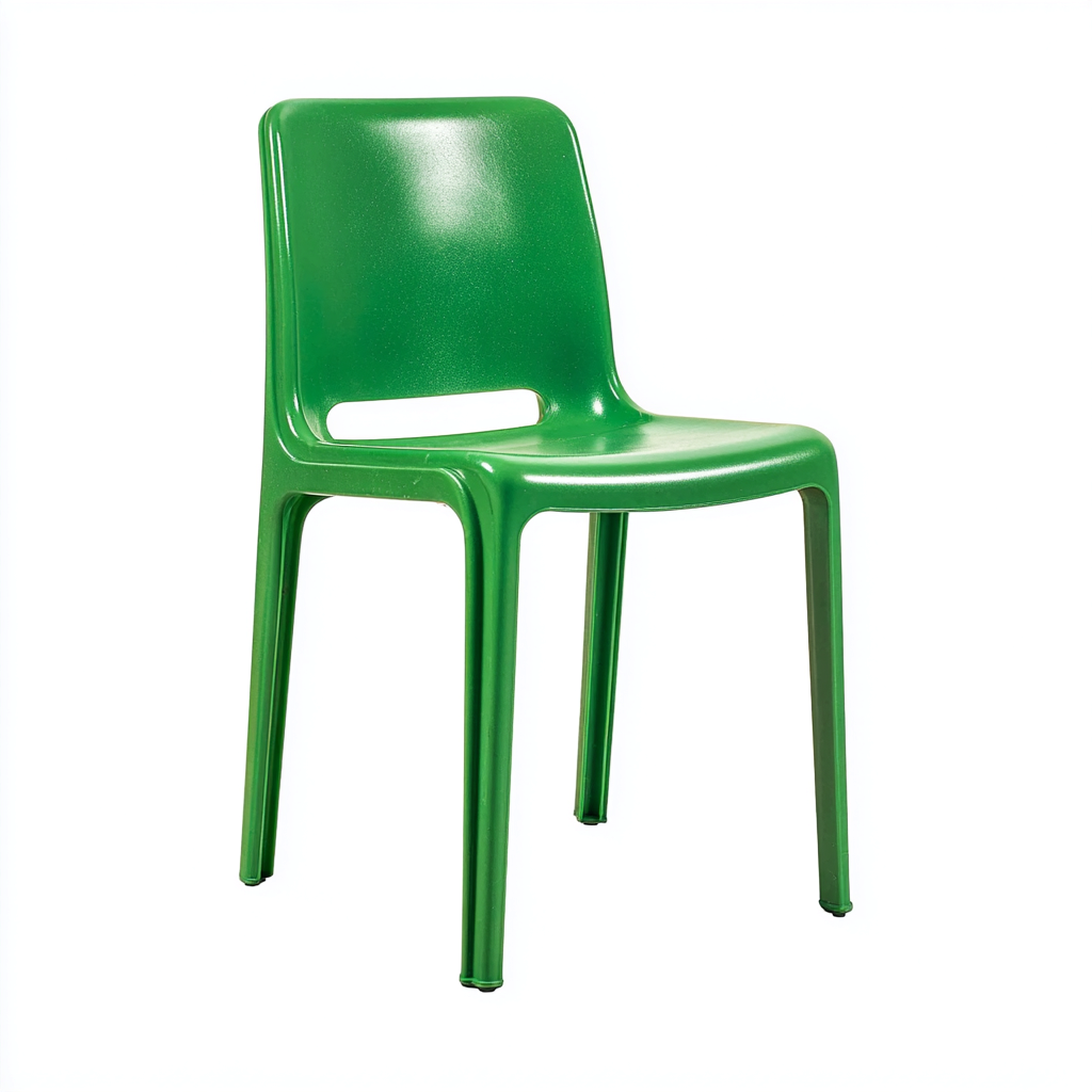 Chaise de salle à manger-plastique-49x47x82 cm-vert-style moderne-Bamboogopad