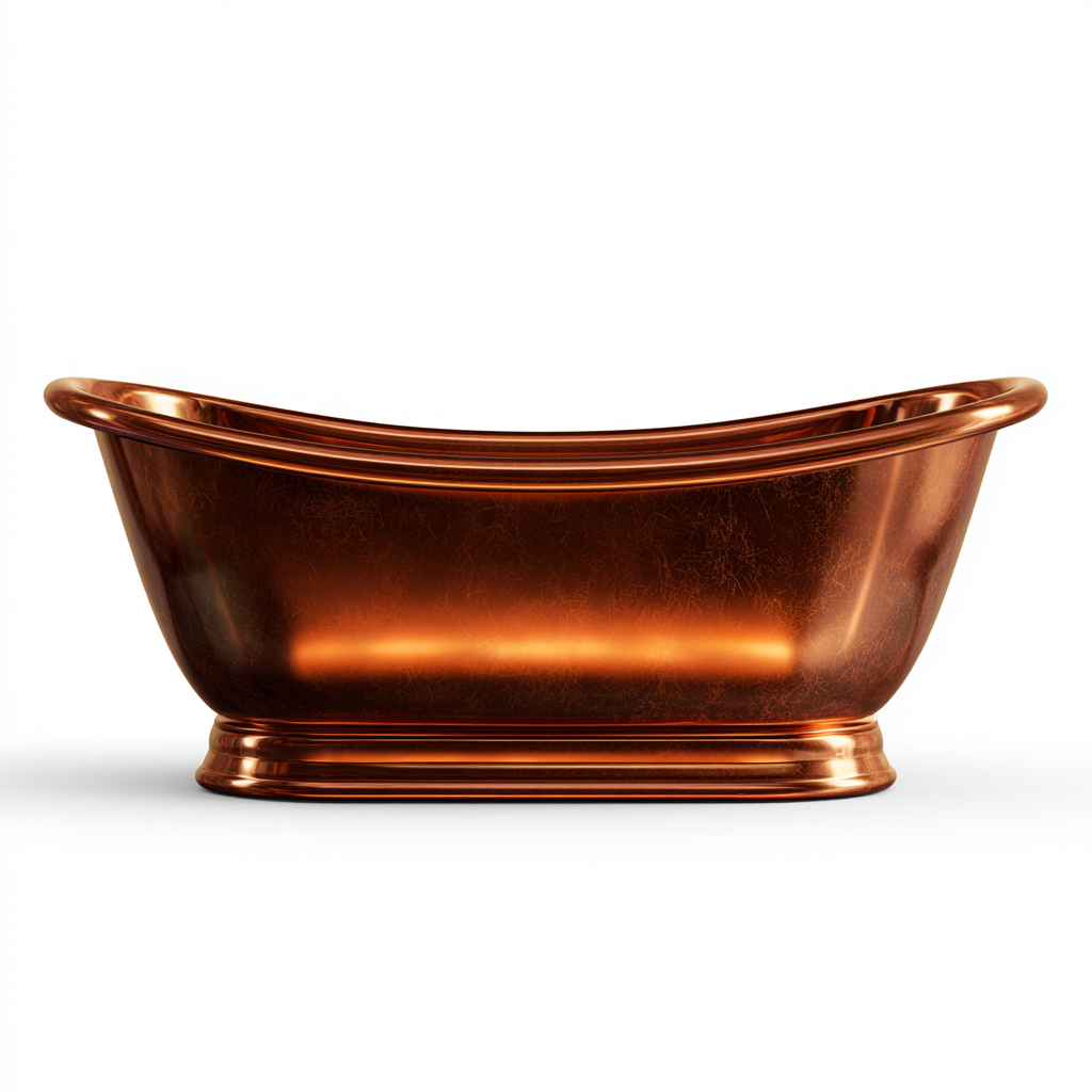 Baignoire-cuivre-168x73x78 cm-style vintage-Bamboogopad