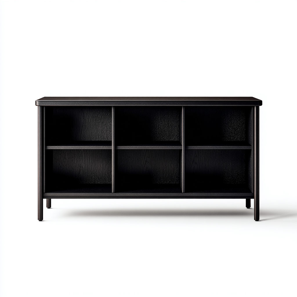 Buffet-bois-120x35x80 cm-noir-design moderne-Bamboogopad