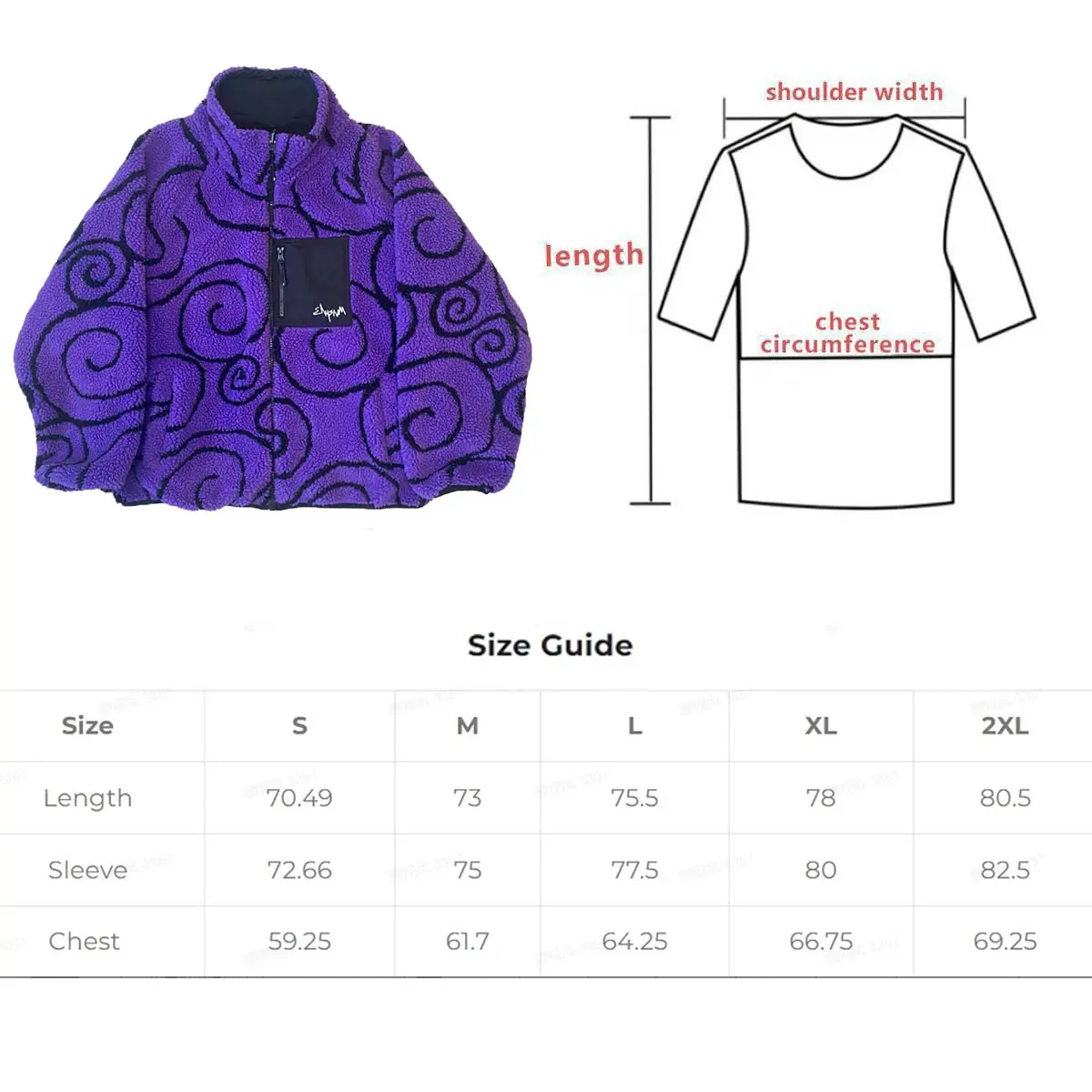 GOMU Gear Sherpa One Piece Double-sided wear Anime Polar Fleece Jacket Manga Winter coat Zip Sweatshirt Long Sleeve Comfort Outerwear Tops Zip For Anime Fan Sweater Knitwear Hoodie Jumper