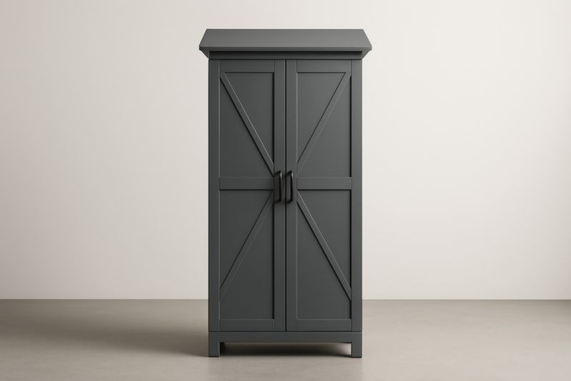 Armoire en bois noir 2 portes