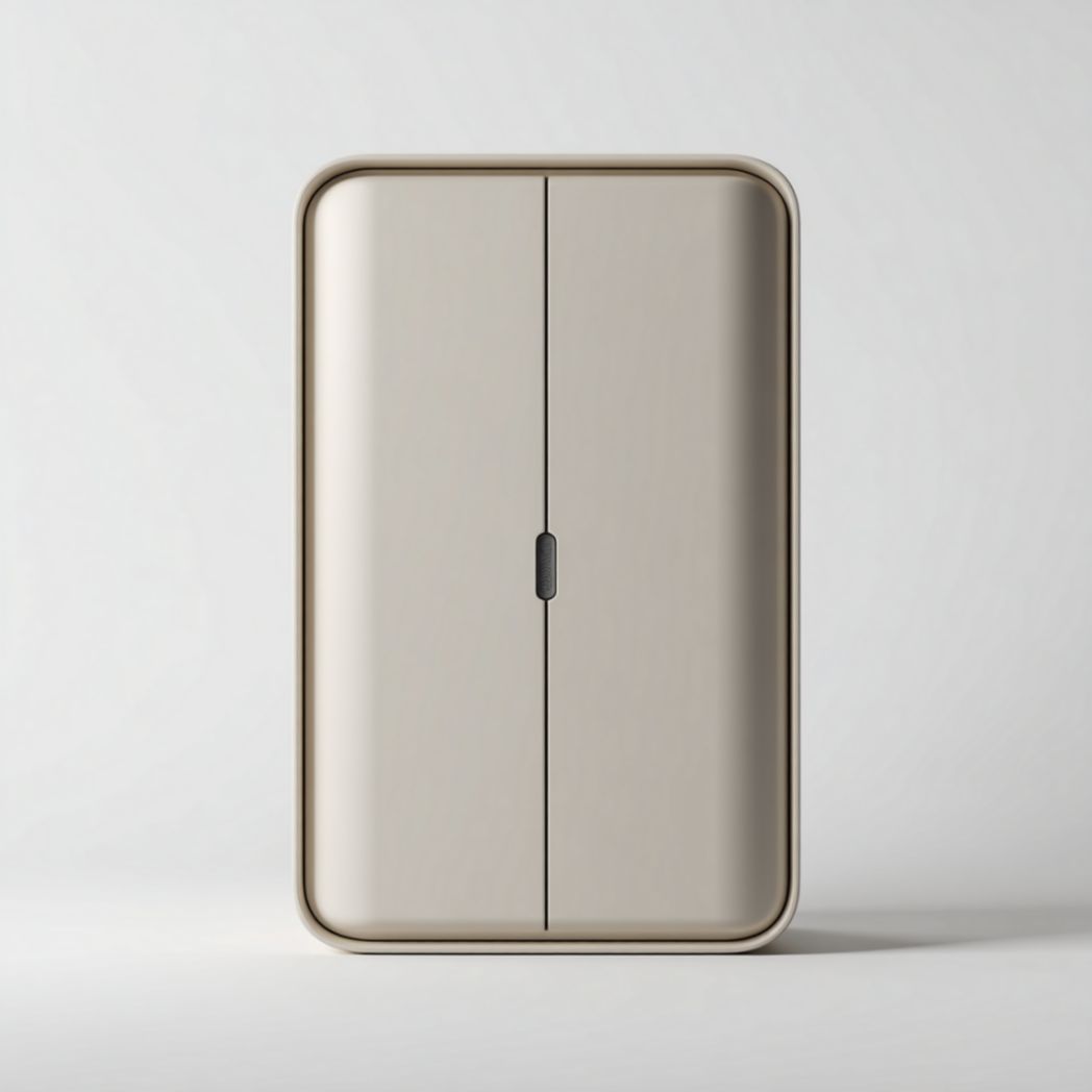 Armoire minimaliste à portes lisses avec poignée subtile-Fenixspecialft