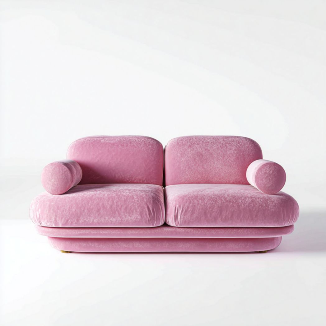 Canapé bicolore – Tissu Polyester, couleur rose-Woodworkft