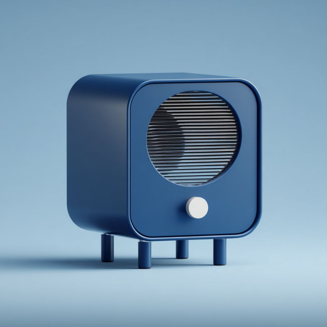 Enceinte Bluetooth Sans Fil avec Grille en Acier et Coque en Plastique ABS - Bleu-Artfurniturepn