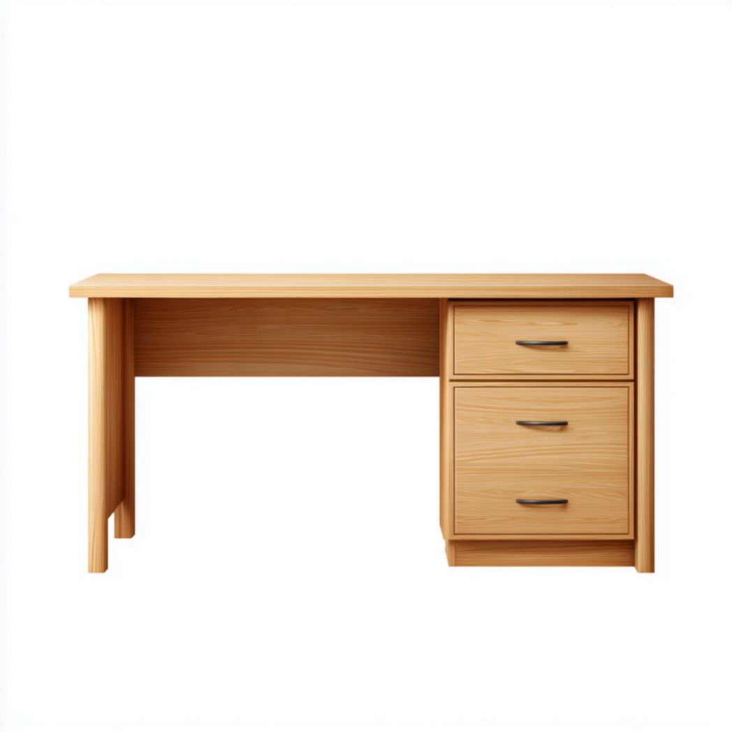 Bureau en bois avec tiroirs-Artfurniturepn