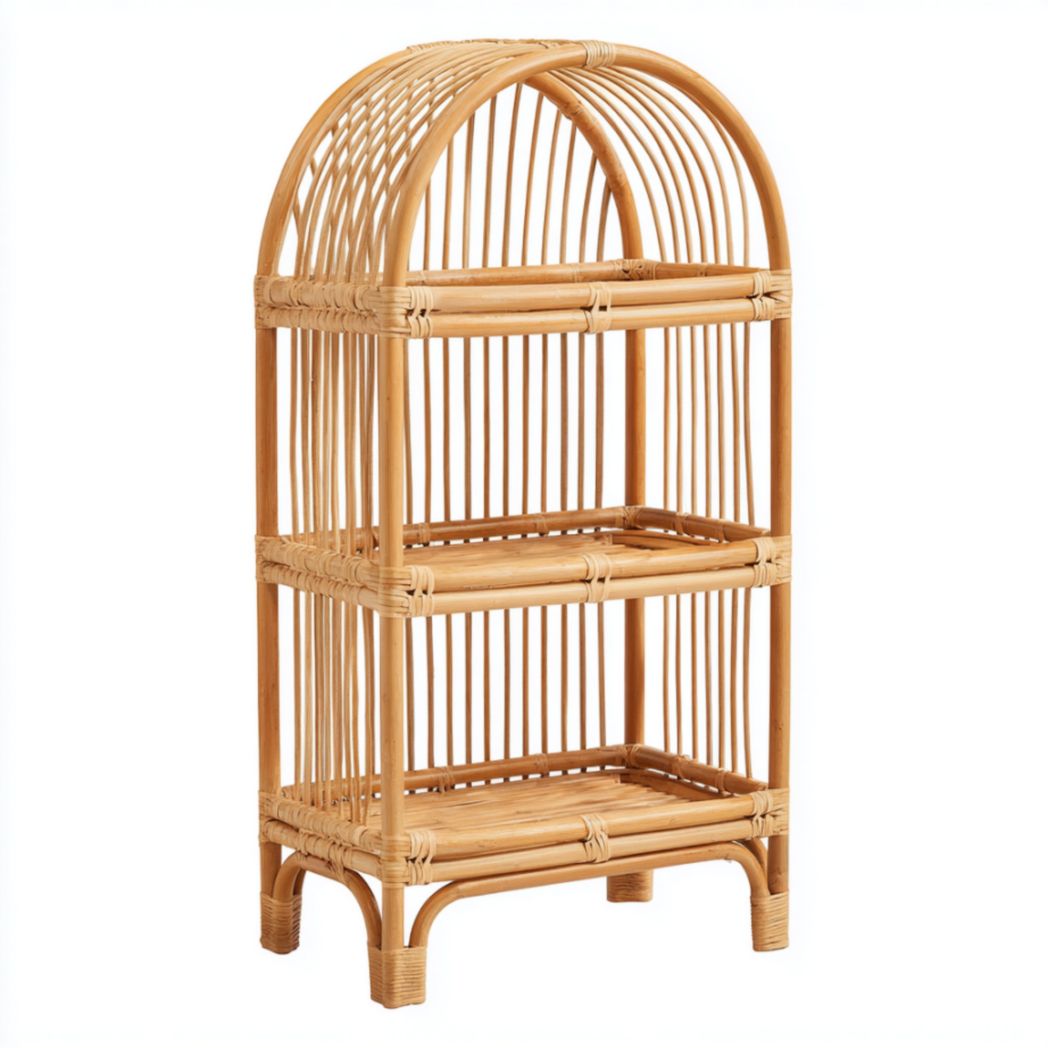 Étagère en rotin, 3 étagères-Thesandmanft