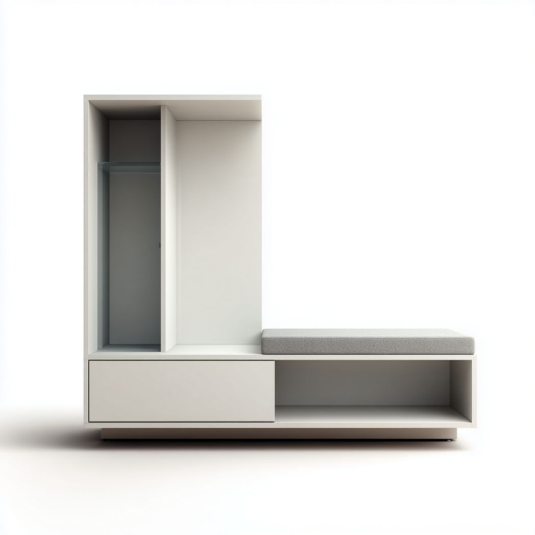 Meuble de rangement avec assise et miroir-Darranfurniture