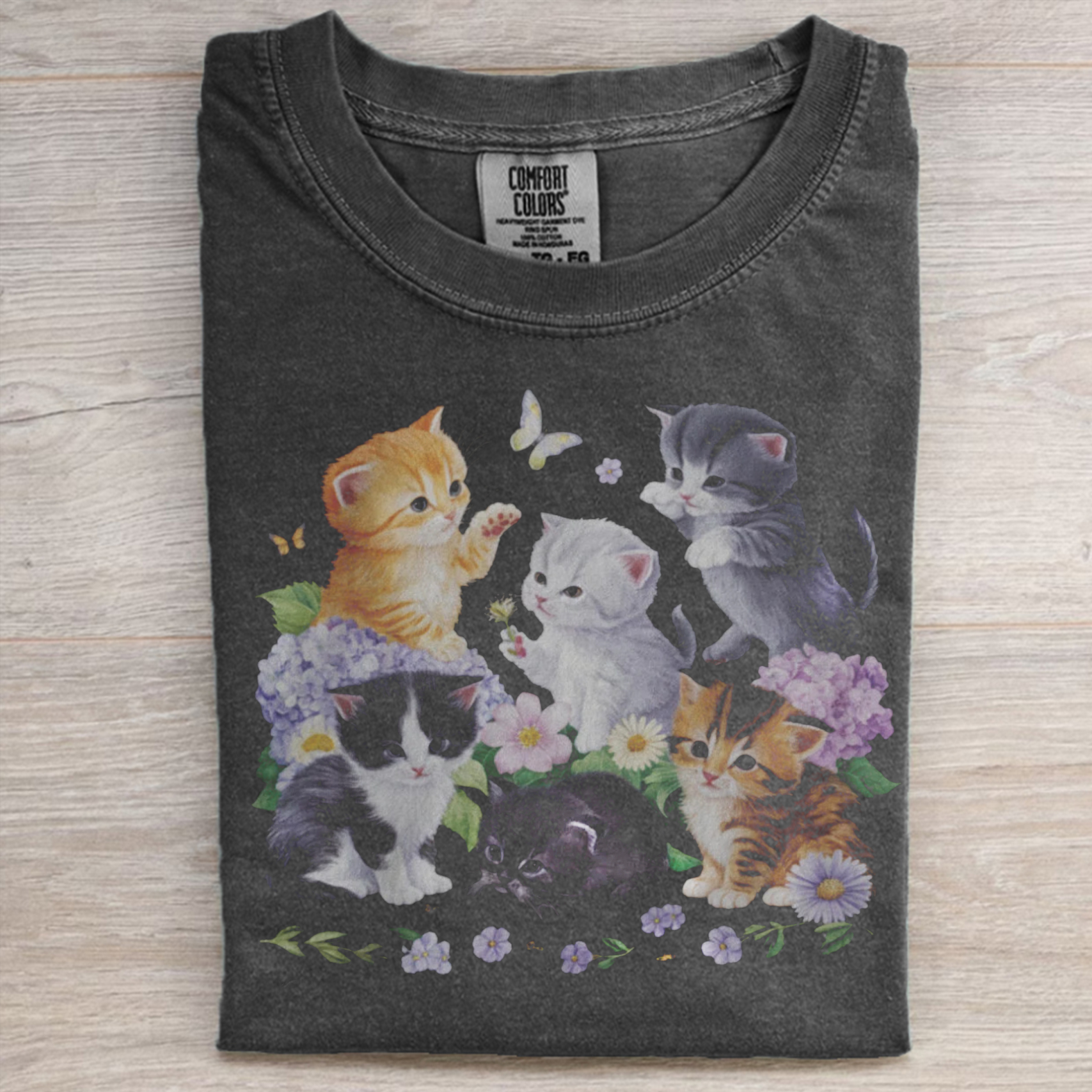 Cottagecore Cat T-Shirt-Lulueye