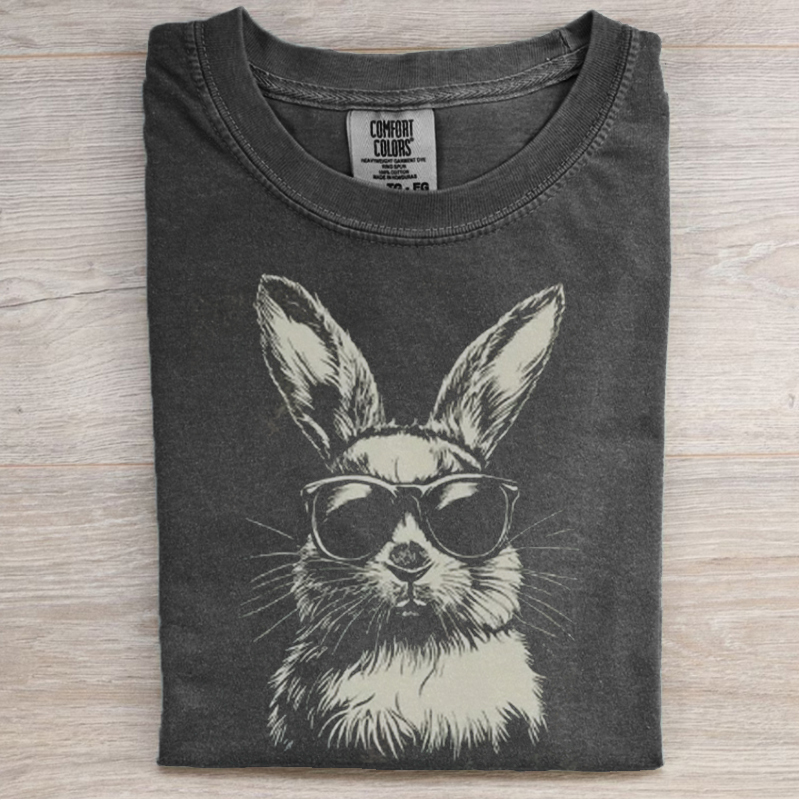 Vintage Funny Bunny Easter T-shirt