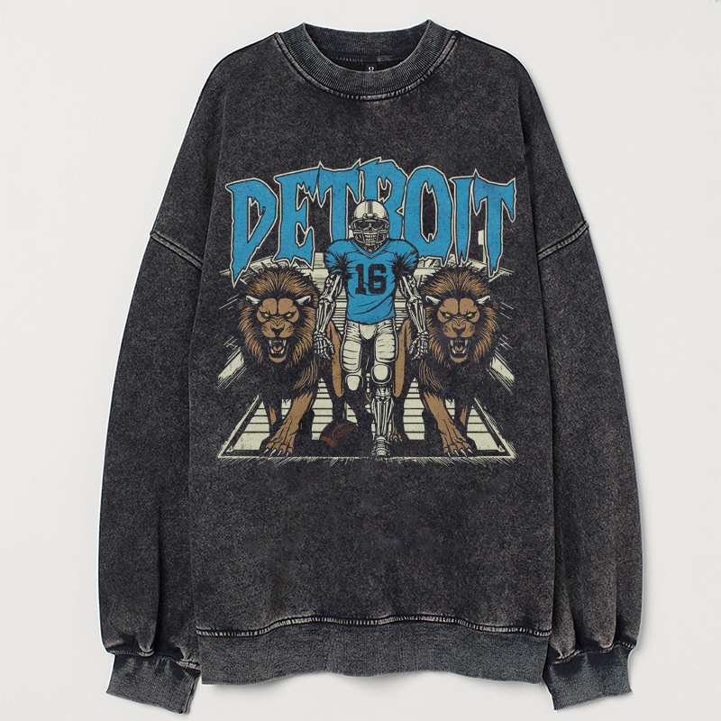 Retro Detroit Football Sweatshirt