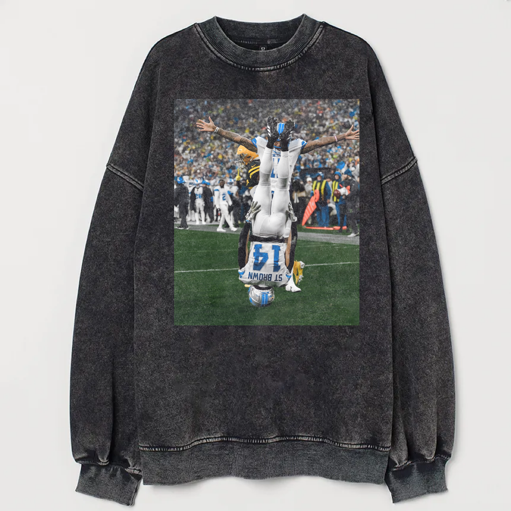 Retro Style Detroit Football T-Shirt/Sweatshirt