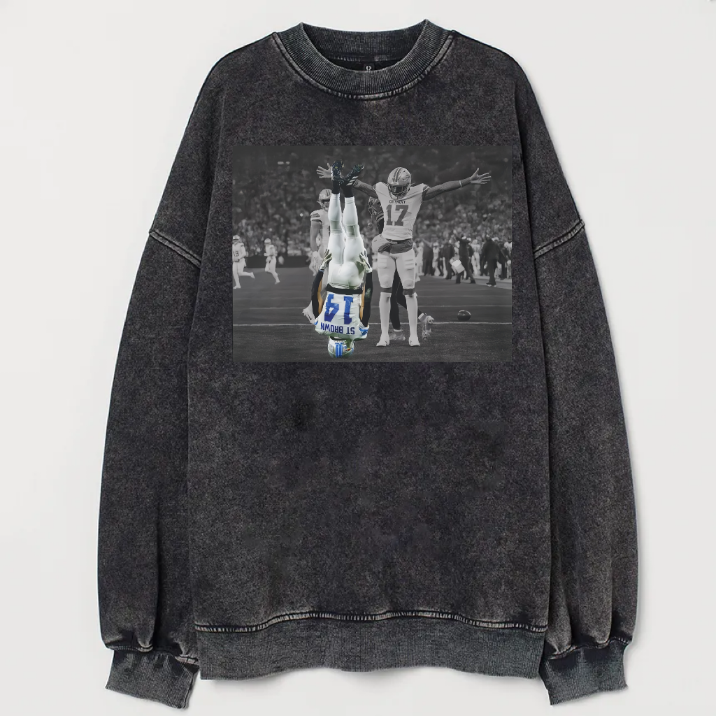 Retro Style Detroit Football T-shirt/Sweatshirt