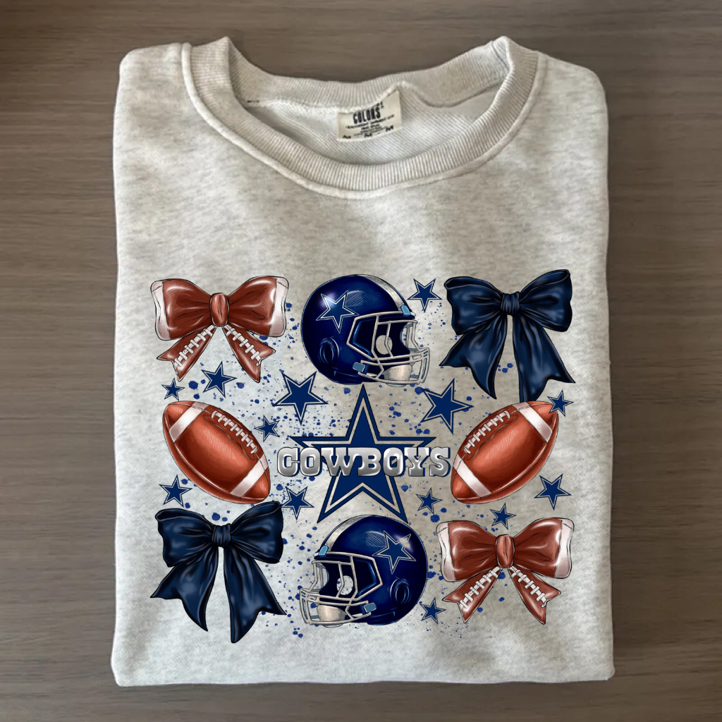 Retro Football Bow Cowboys T-shirt/sweatshirt