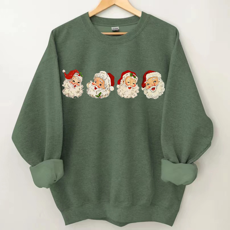 Vintage Christmas Santa Claus Sweatshirt-Lulueye