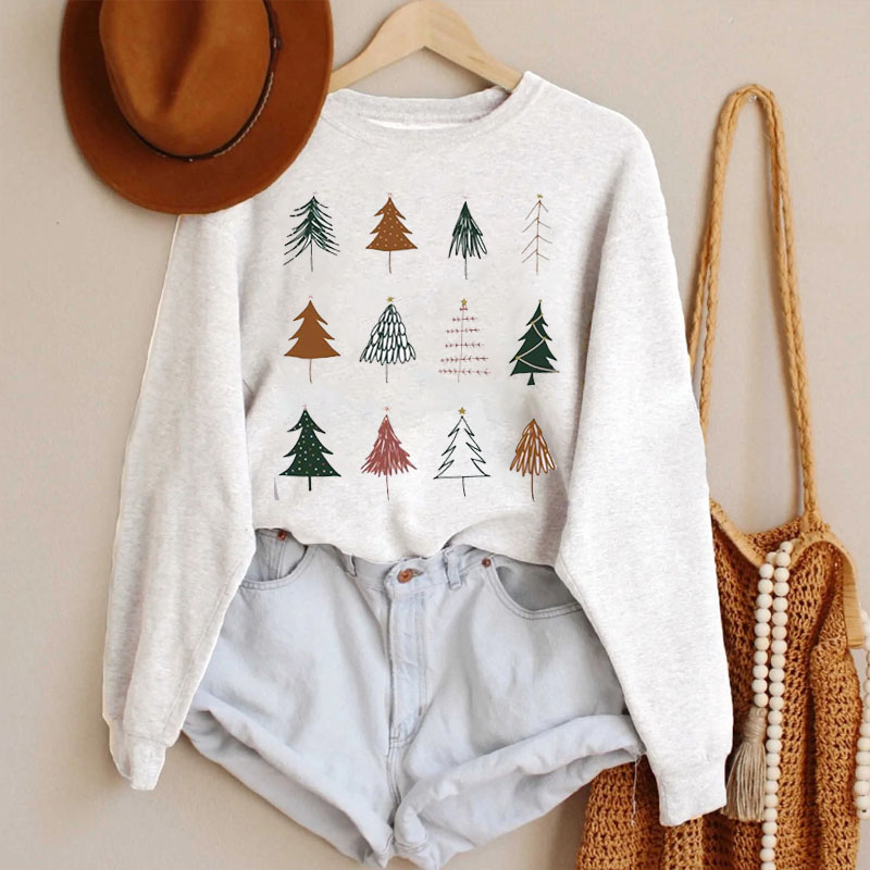 Christmas Trees Sweatshirt-Lulueye