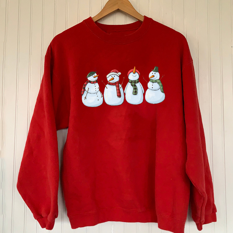 Snowman Christmas Sweatshirt-Lulueye