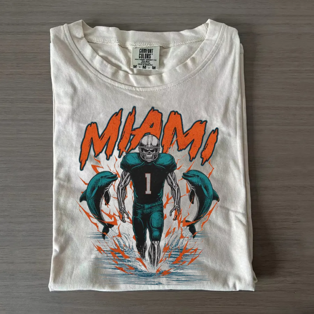 Retro Style Miami Football T-shirt