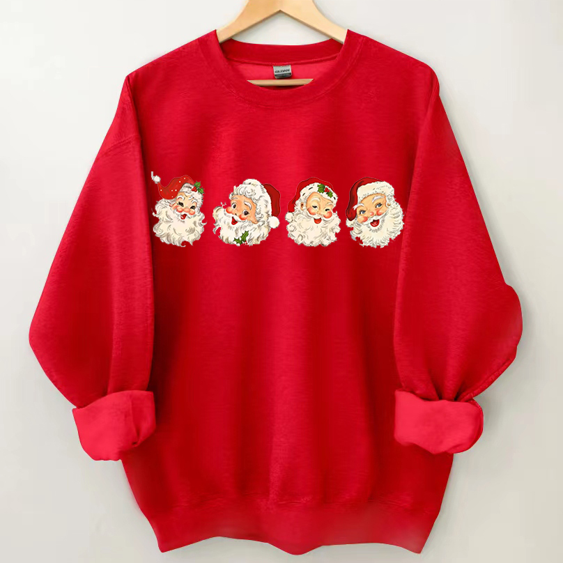 Vintage Christmas Santa Claus Sweatshirt-Lulueye
