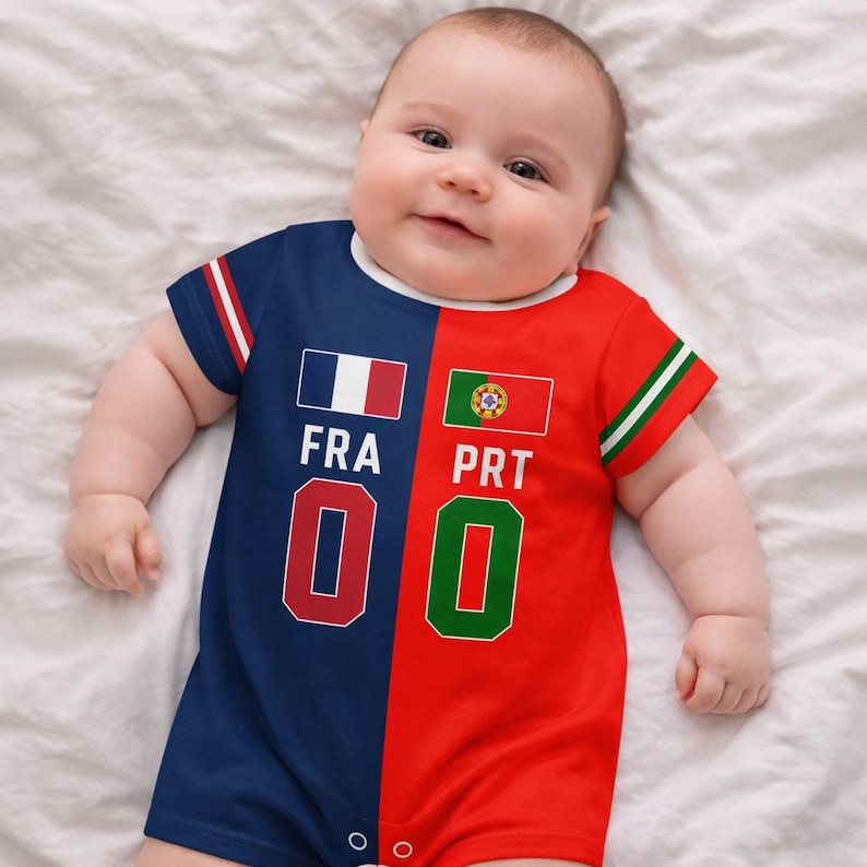Custom 2026 World Soccer Two Soccer Team Baby Bodysuit, House Divided Soccer Toddler & Youth Shirt, House Divided Kid's Shirt, Split Team