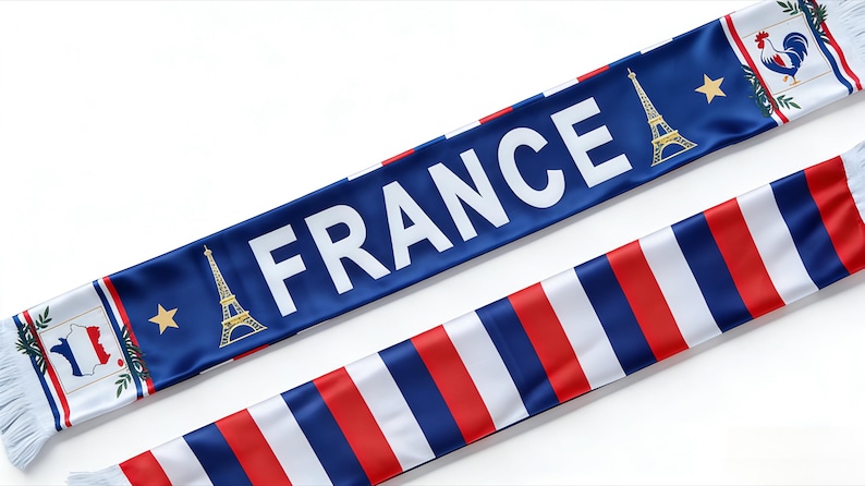 World Cup 2026  Soccer Scarf Double Sided Knit National Team Sports Fan Supporter Scarf