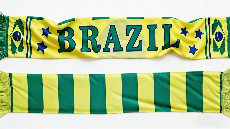 World Cup 2026  Soccer Scarf Double Sided Knit National Team Sports Fan Supporter Scarf