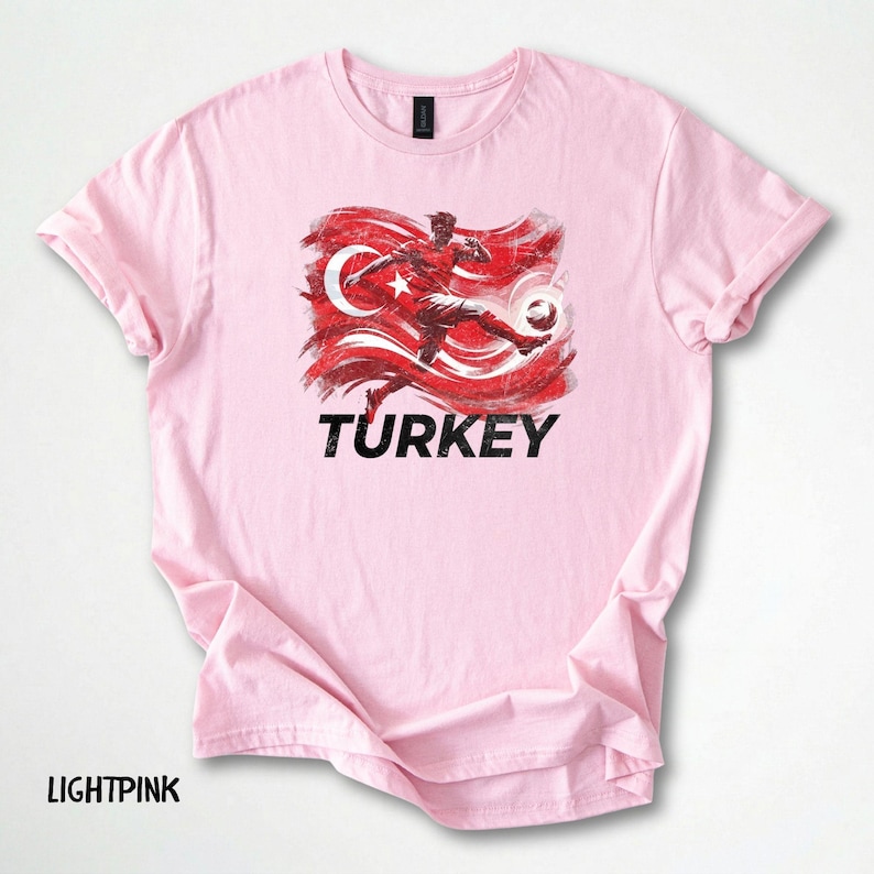 Turkey Soccer T-shirt, Turkish Flag Football Merch, World Cup Fan Gift, Retro Sports Top