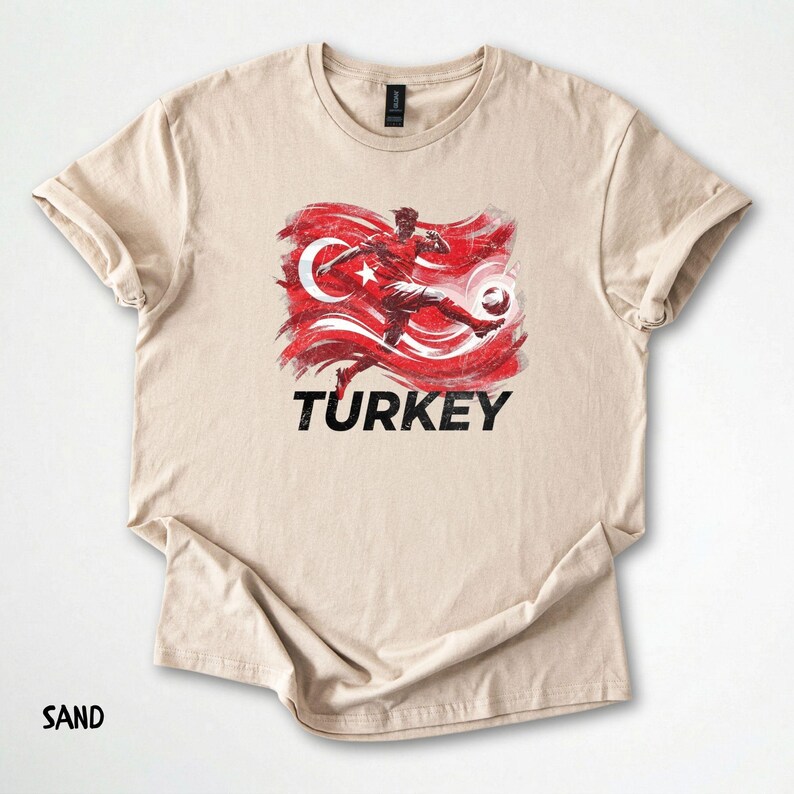 Turkey Soccer T-shirt, Turkish Flag Football Merch, World Cup Fan Gift, Retro Sports Top
