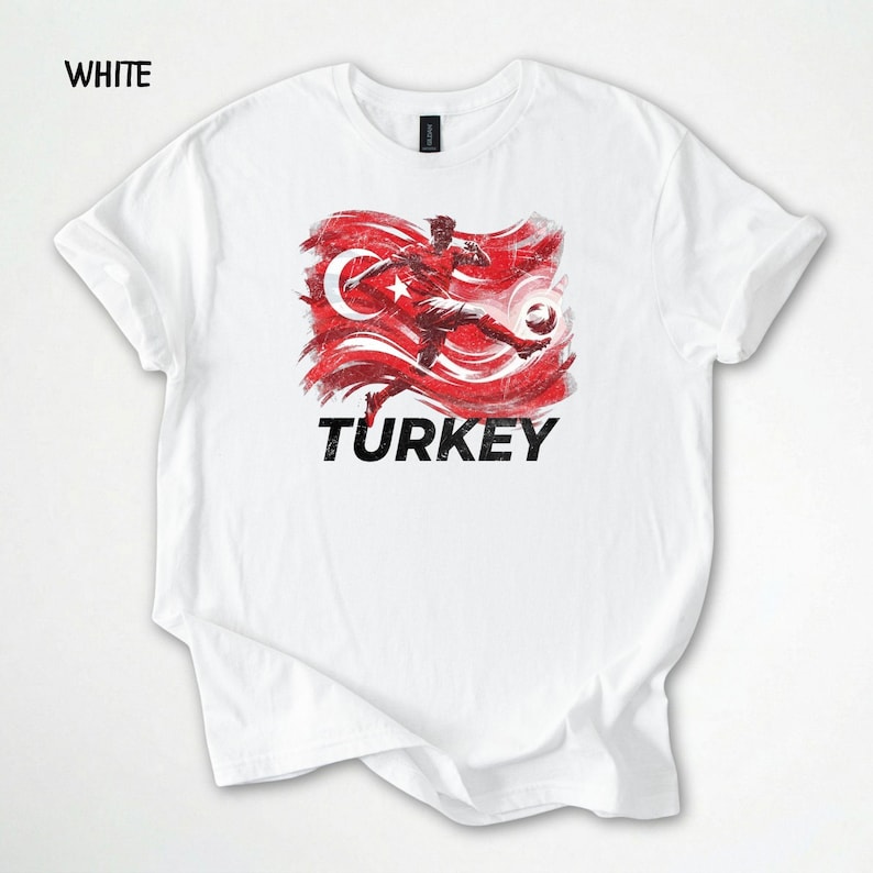 Turkey Soccer T-shirt, Turkish Flag Football Merch, World Cup Fan Gift, Retro Sports Top