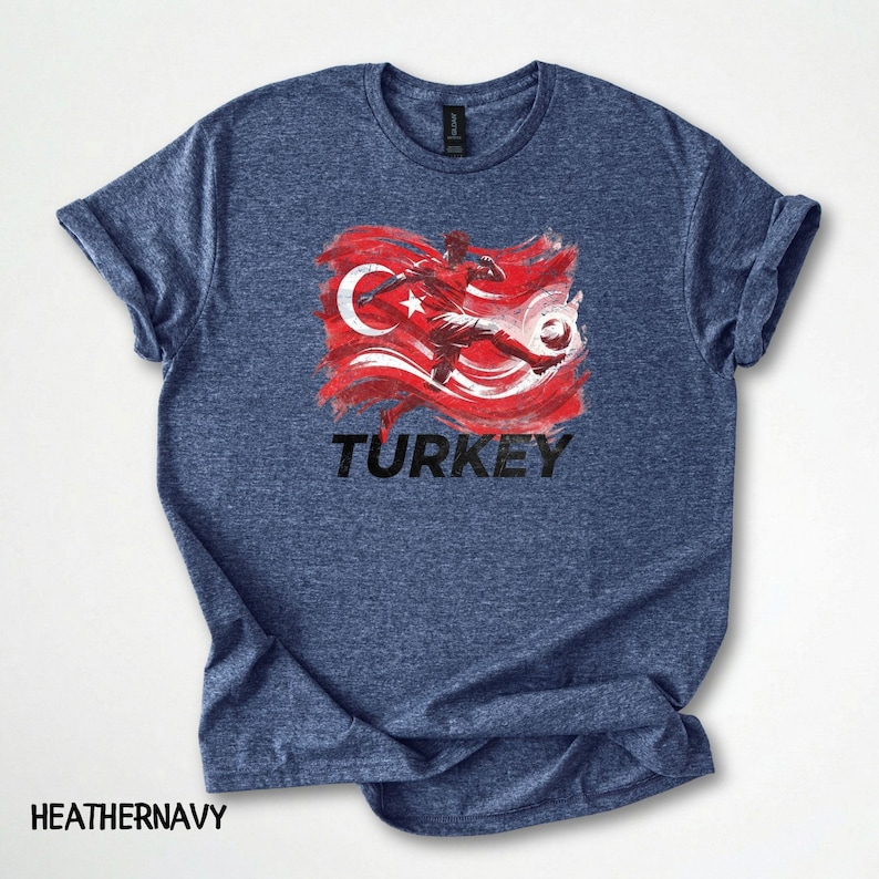 Turkey Soccer T-shirt, Turkish Flag Football Merch, World Cup Fan Gift, Retro Sports Top