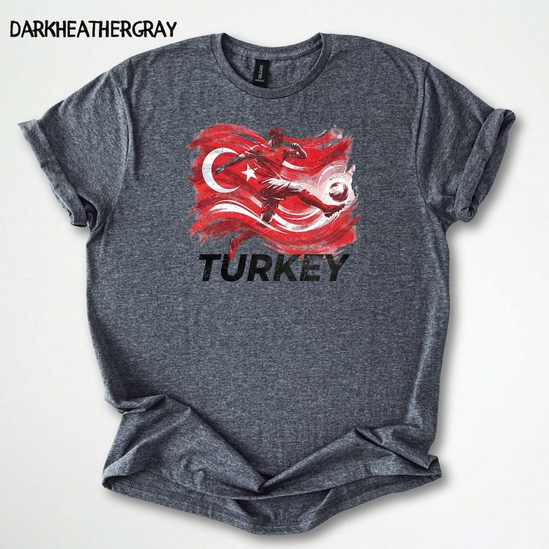 Turkey Soccer T-shirt, Turkish Flag Football Merch, World Cup Fan Gift, Retro Sports Top